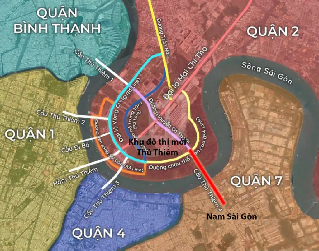 Hạ tầng phát triển mạnh mẽ tại Thủ Thiêm